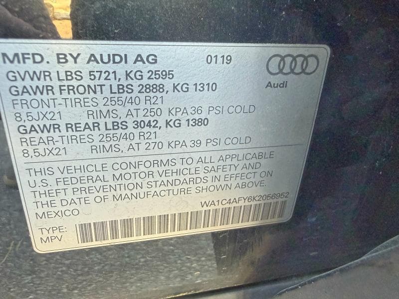 2019 AUDI SQ5 PRESTIGE 10