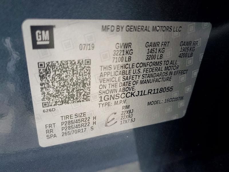 2020 CHEVROLET TAHOE C1500 PREMIER 13