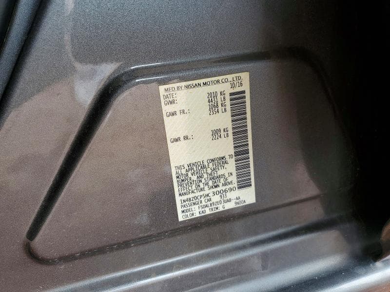 2017 NISSAN LEAF S 12
