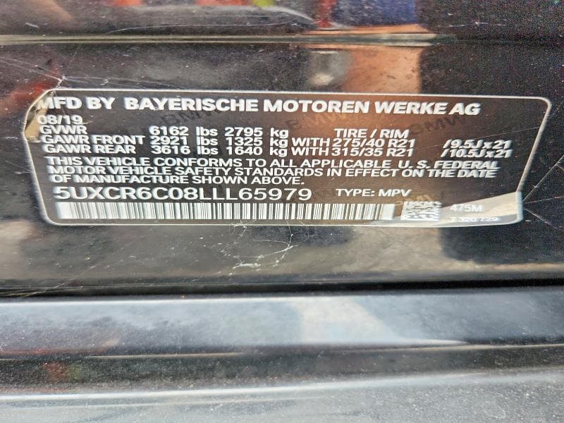 2020 BMW X5 XDRIVE40I 12