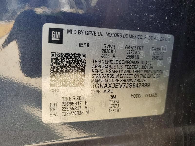 2018 CHEVROLET EQUINOX LT 13