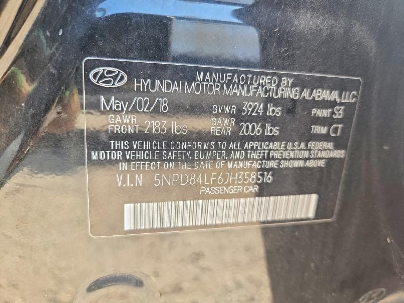 2018 HYUNDAI ELANTRA SEL 12