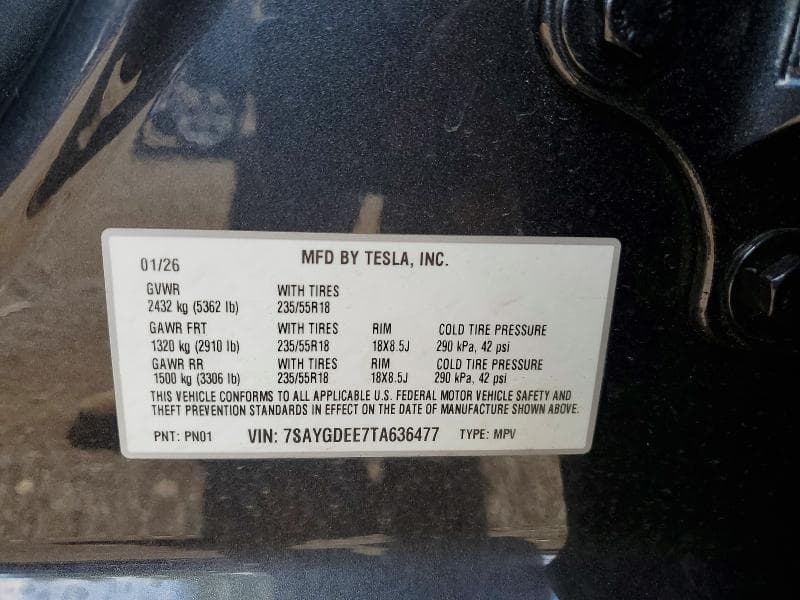 2026 TESLA MODEL Y 12