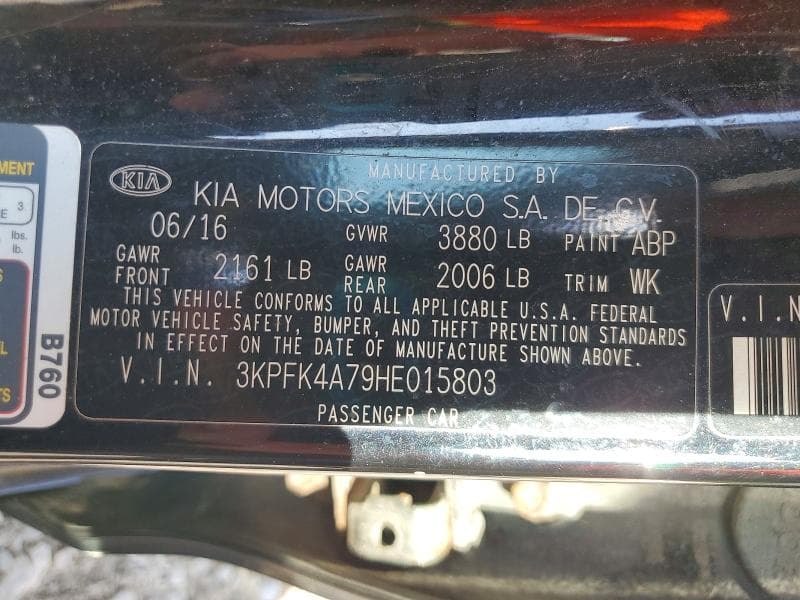 2017 KIA FORTE LX 12