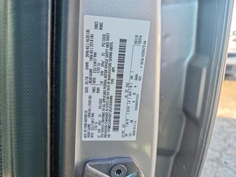 2018 FORD ESCAPE SEL 13