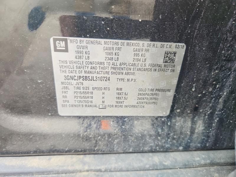 2018 CHEVROLET TRAX 1LT 13