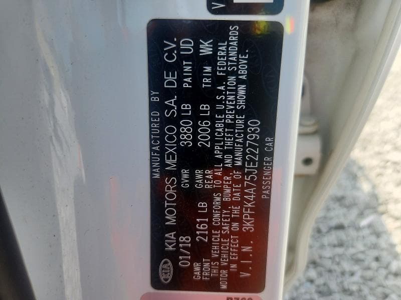 2018 KIA FORTE LX 13
