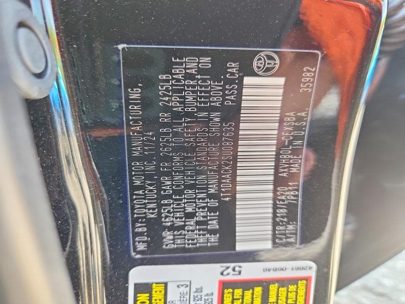 2025 TOYOTA CAMRY SE 13