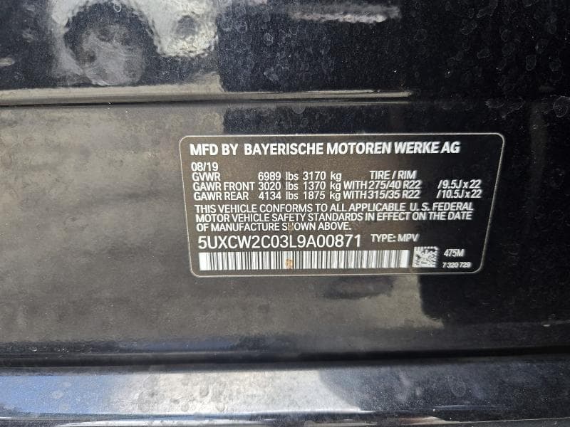 2020 BMW X7 XDRIVE40I 10