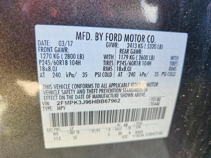 2017 FORD EDGE SEL 13