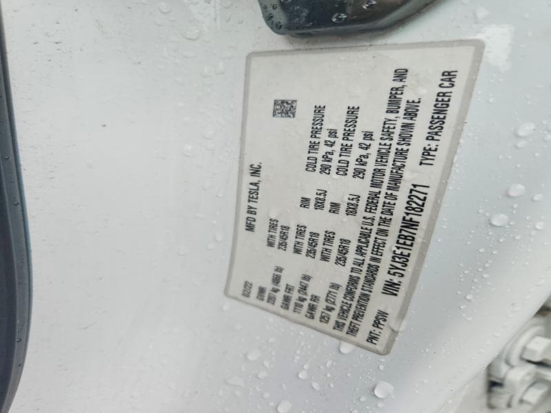 2022 TESLA MODEL 3 12