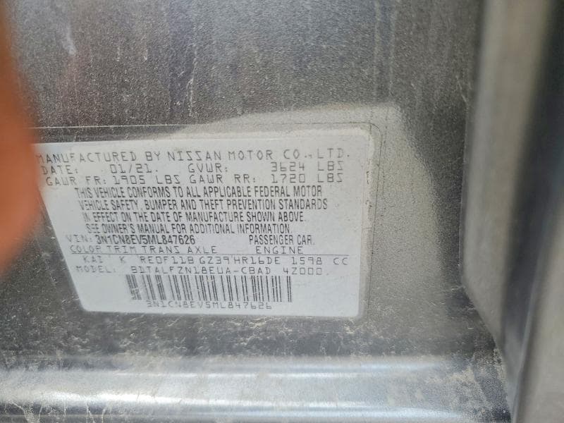 2021 NISSAN VERSA SV 12
