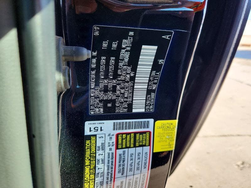 2017 TOYOTA SIENNA XLE 7-PASSENGER 12