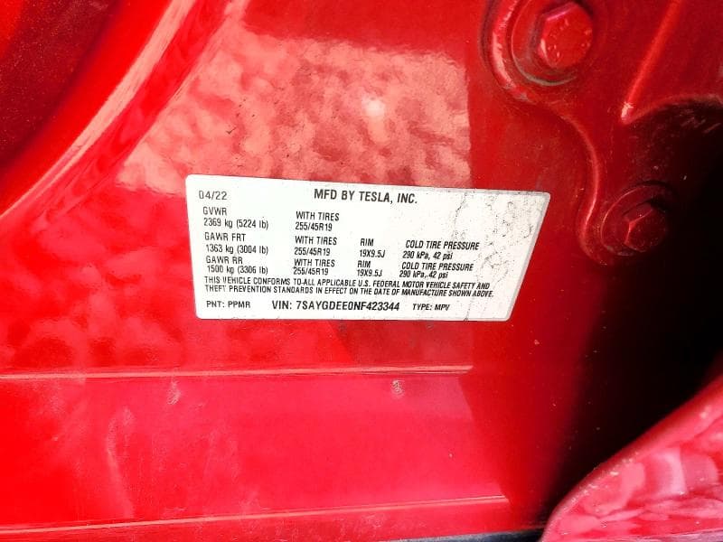 2022 TESLA MODEL Y 13