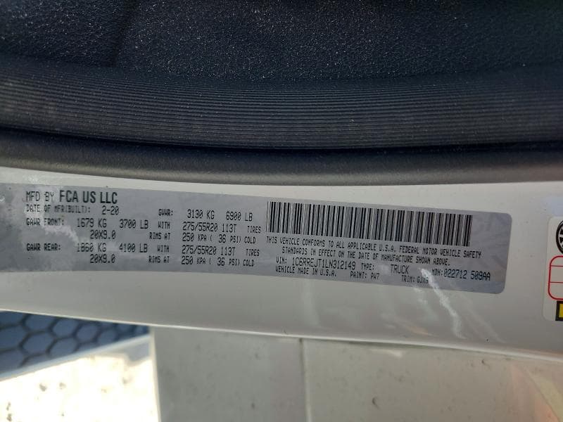 2020 RAM 1500 LARAMIE 13
