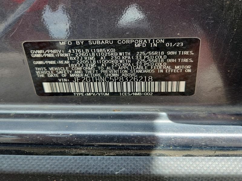 2023 SUBARU CROSSTREK LIMITED 13