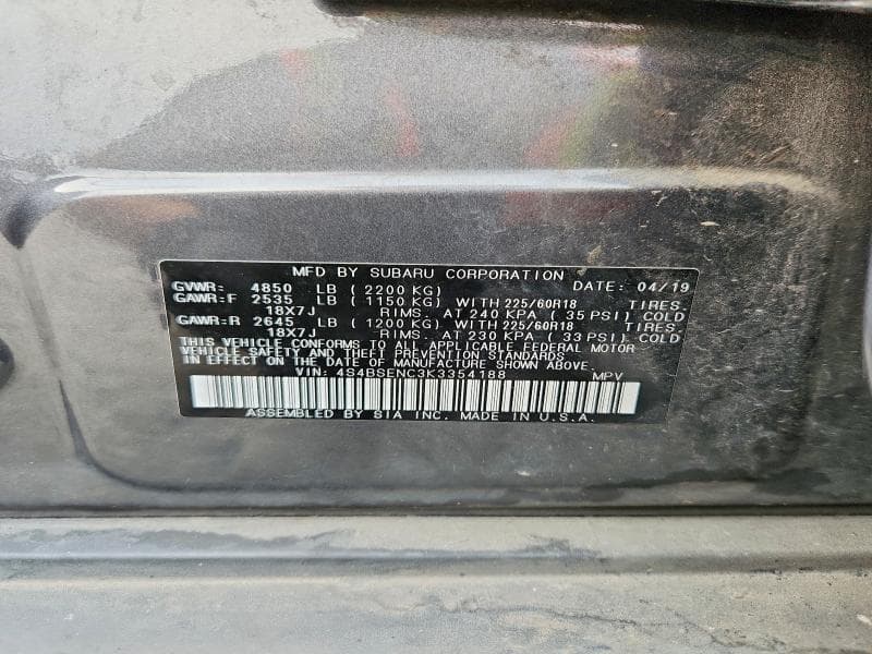 2019 SUBARU OUTBACK 3.6R LIMITED 13