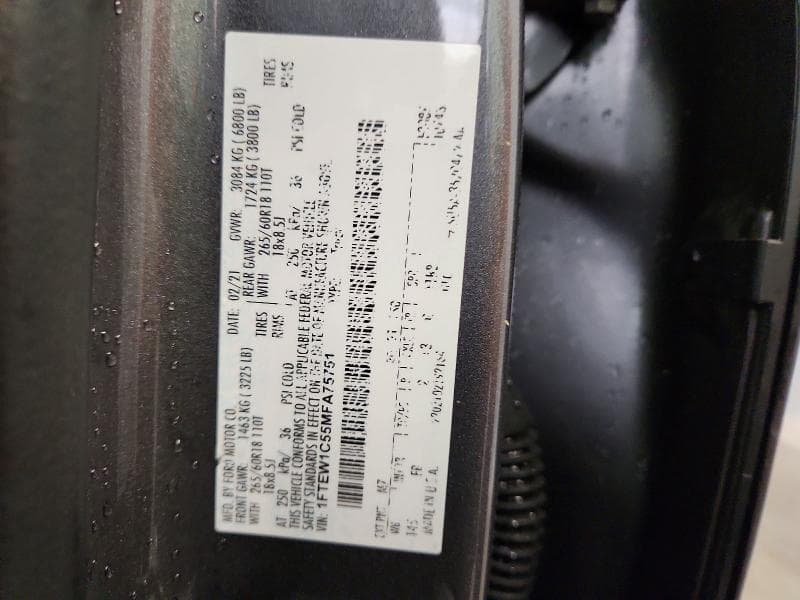 2021 FORD F150 SUPERCREW 12