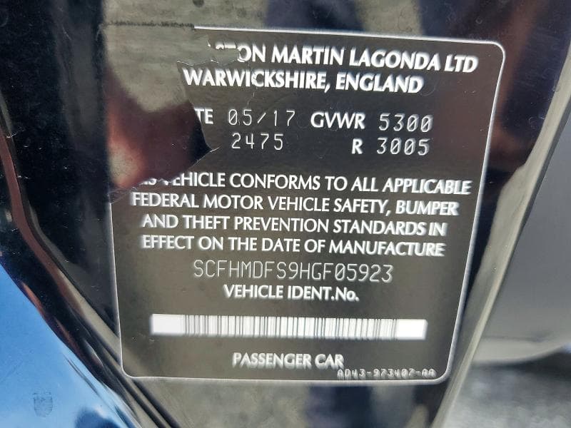2017 ASTON MARTIN RAPIDE S 13
