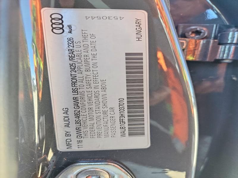 2017 AUDI S3 PREMIUM PLUS 12
