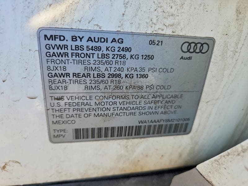 2021 AUDI Q5 PREMIUM 12