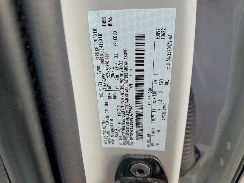 2023 FORD F150 SUPERCREW 12