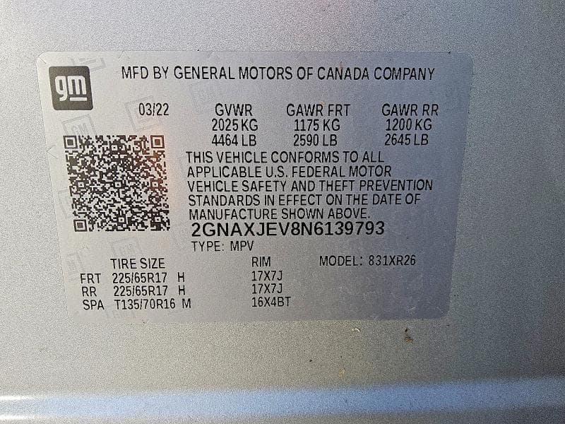 2022 CHEVROLET EQUINOX LT 13