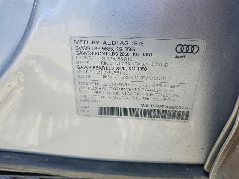 2017 AUDI Q5 PREMIUM PLUS S-LINE 13