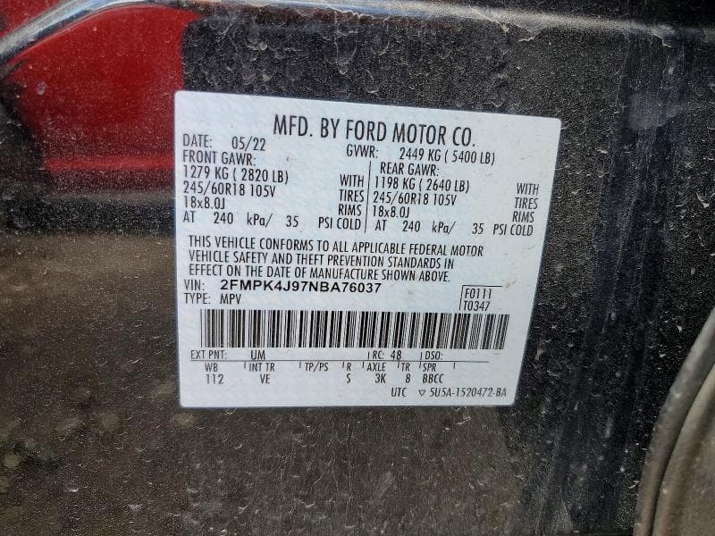 2022 FORD EDGE SEL 14