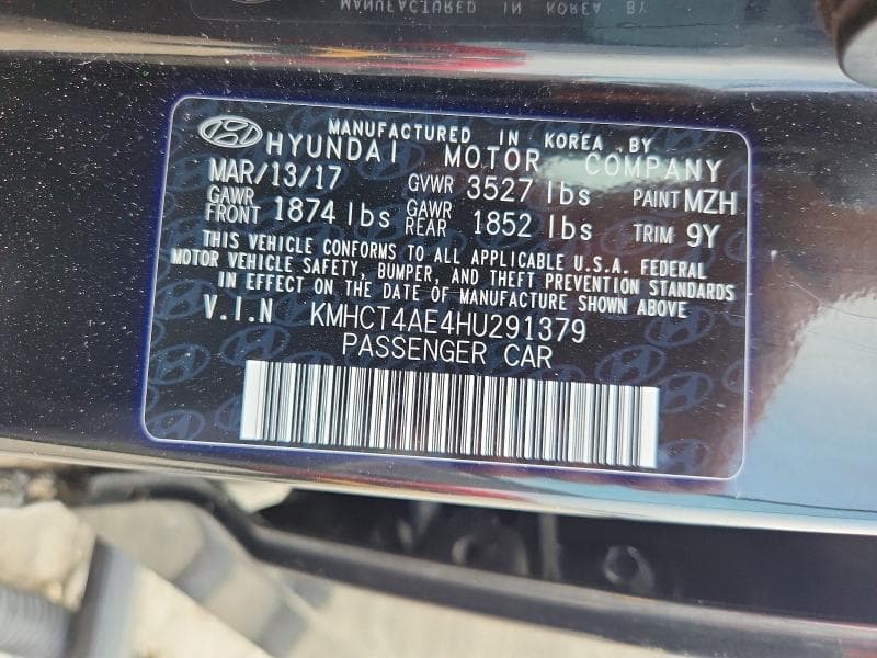 2017 HYUNDAI ACCENT SE 12