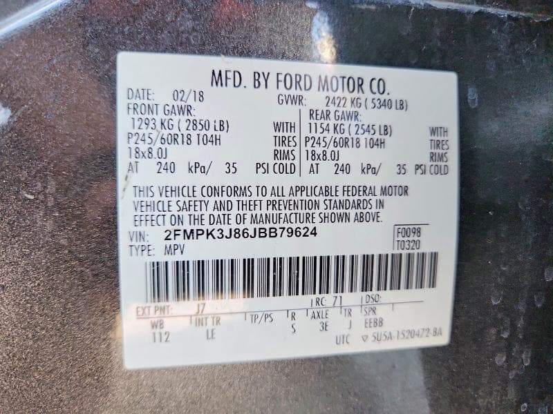2018 FORD EDGE SEL 13