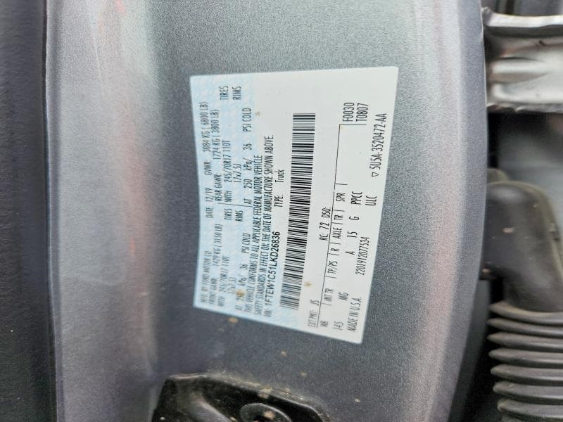 2020 FORD F150 SUPERCREW 12