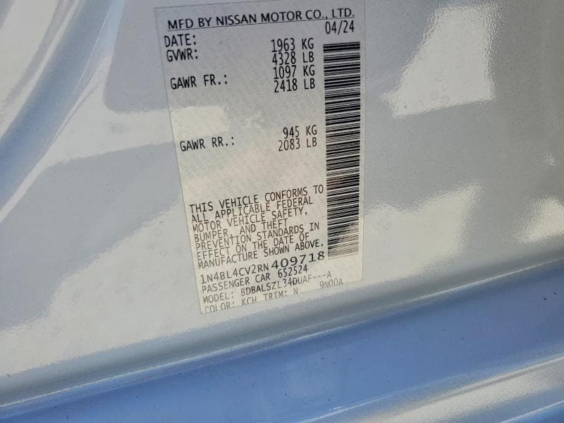 2024 NISSAN ALTIMA SR 12