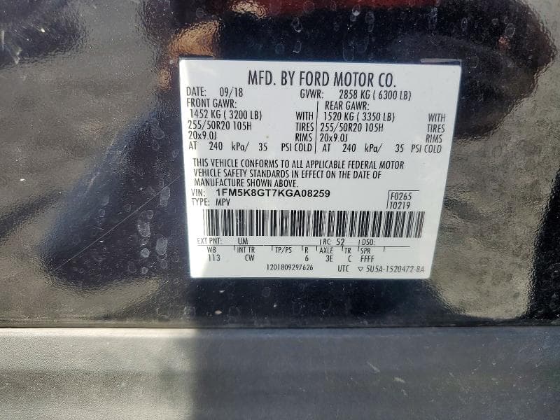2019 FORD EXPLORER SPORT 13
