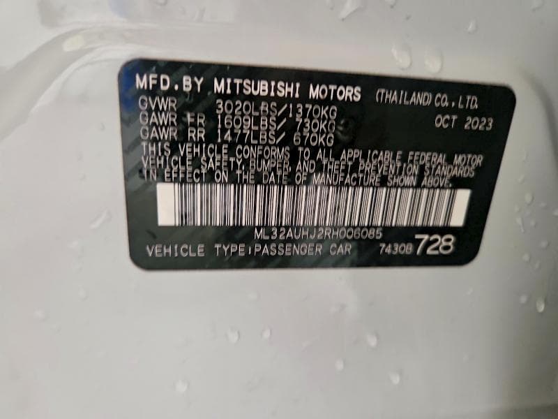 2024 MITSUBISHI MIRAGE ES 13