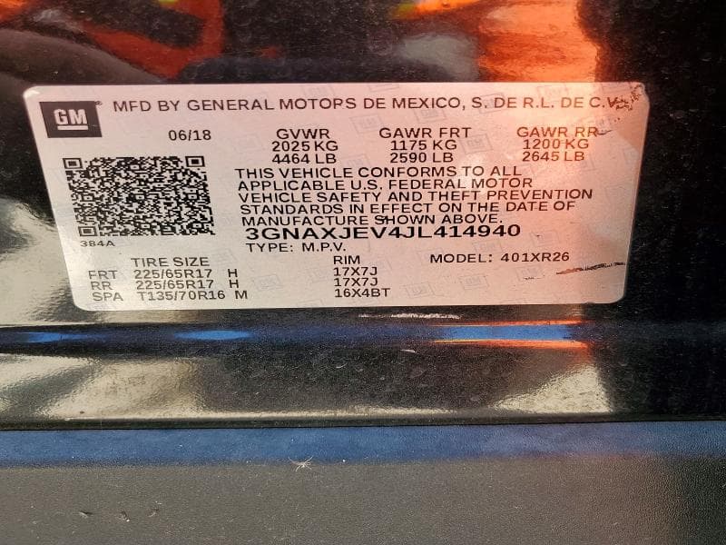 2018 CHEVROLET EQUINOX LT 12