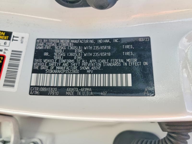 2023 TOYOTA HIGHLANDER HYBRID XLE 13
