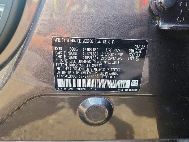 2022 HONDA HR-V LX 12