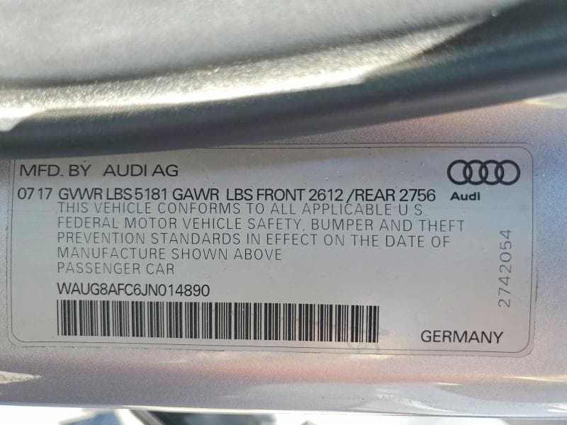 2018 AUDI A6 PREMIUM PLUS 12
