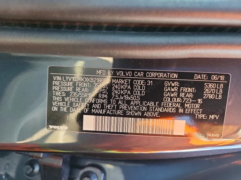 2019 VOLVO XC60 T5 13