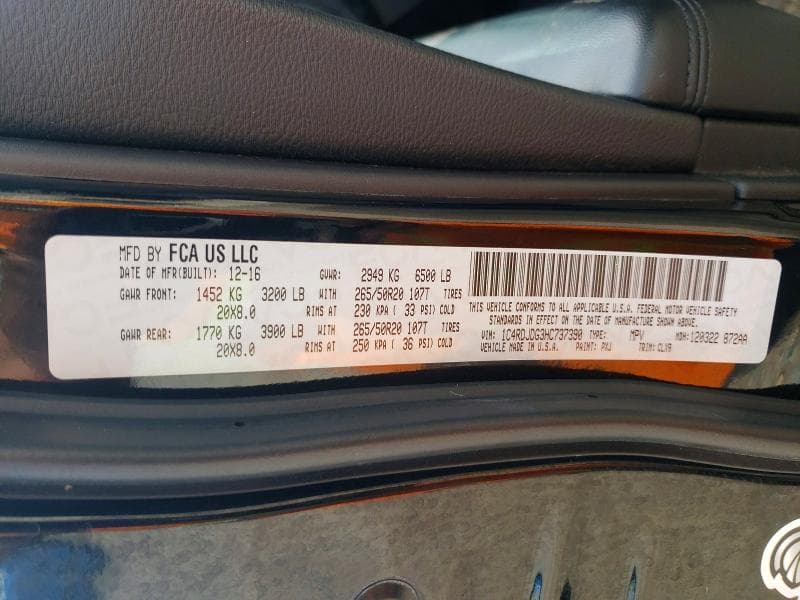 2017 DODGE DURANGO GT 13