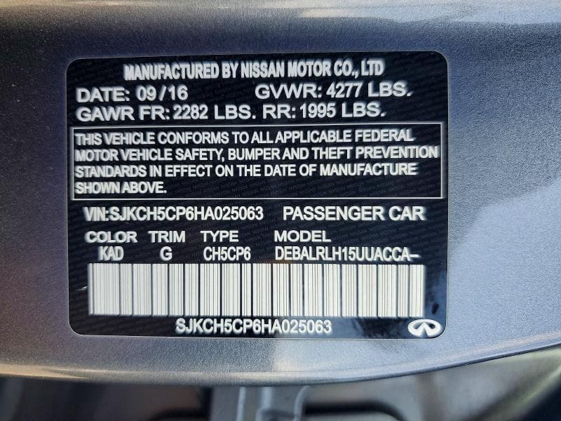 2017 INFINITI QX30 PREMIUM 12