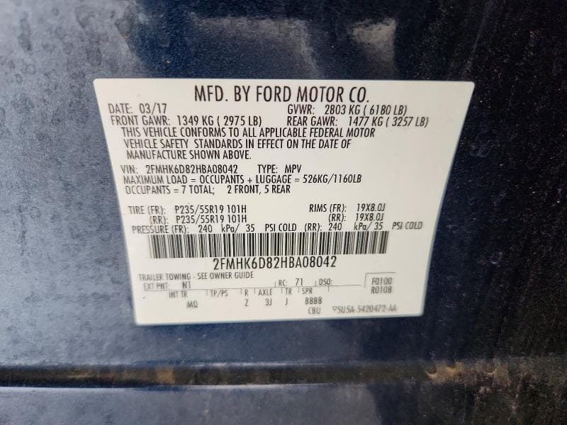 2017 FORD FLEX LIMITED 13