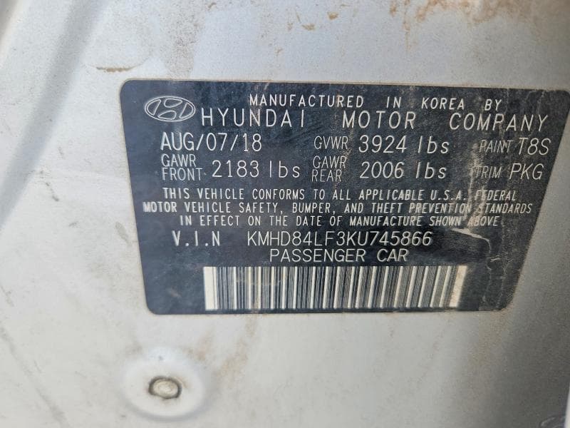 2019 HYUNDAI ELANTRA SEL 12