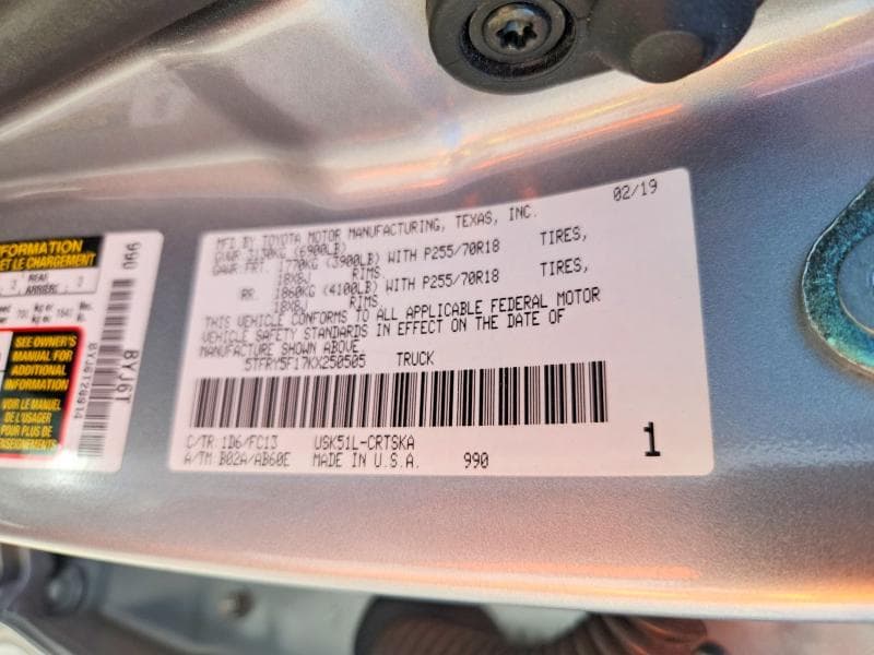 2019 TOYOTA TUNDRA SR5 12