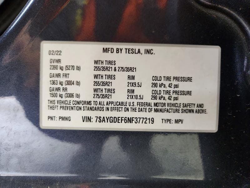 2022 TESLA MODEL Y 13