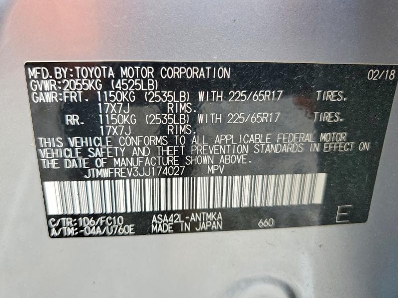 2018 TOYOTA RAV4 XLE 13