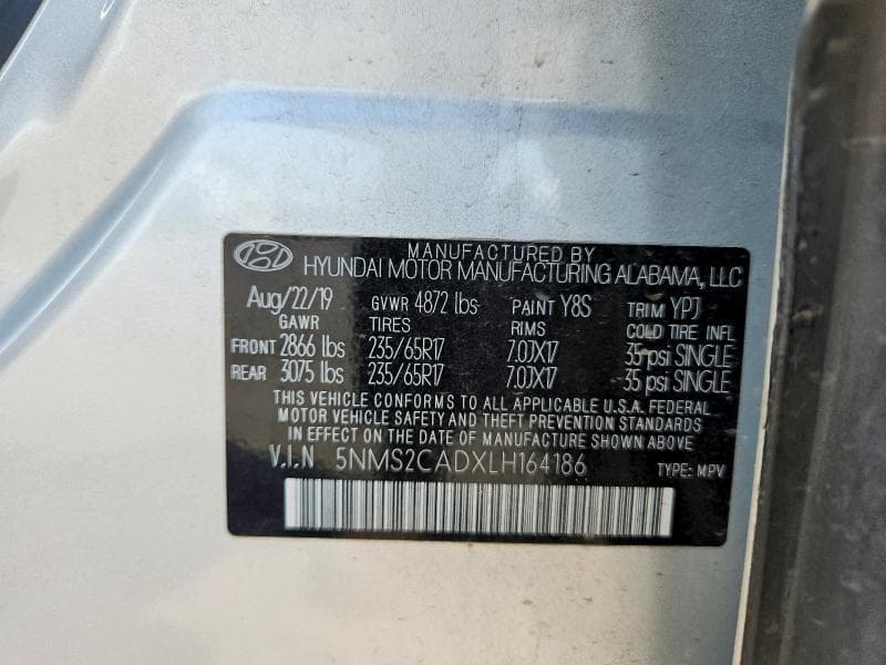 2020 HYUNDAI SANTA FE SE 12