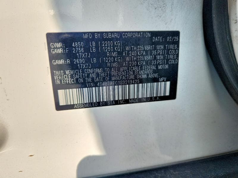 2025 SUBARU OUTBACK PREMIUM 14