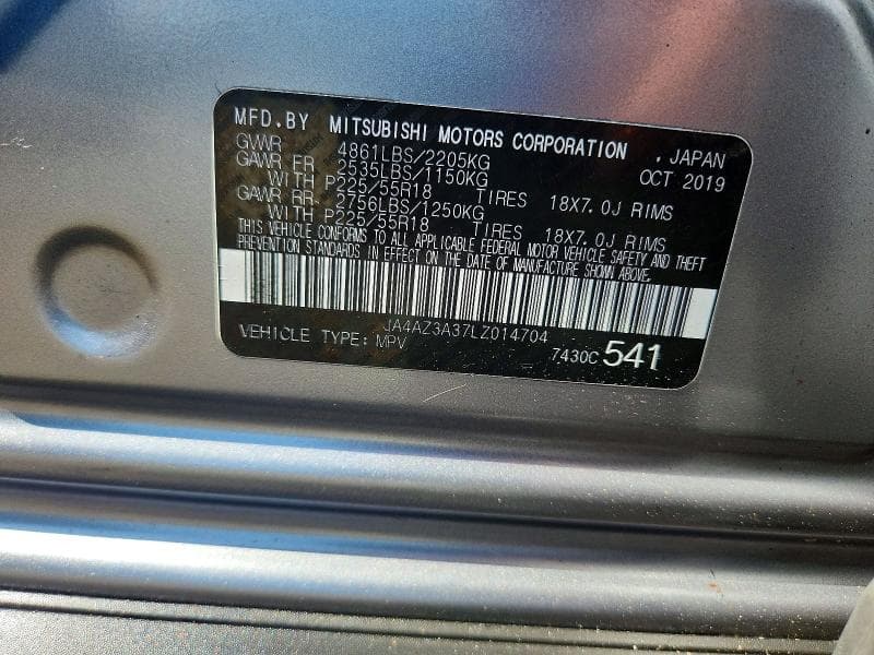 2020 MITSUBISHI OUTLANDER SE 13